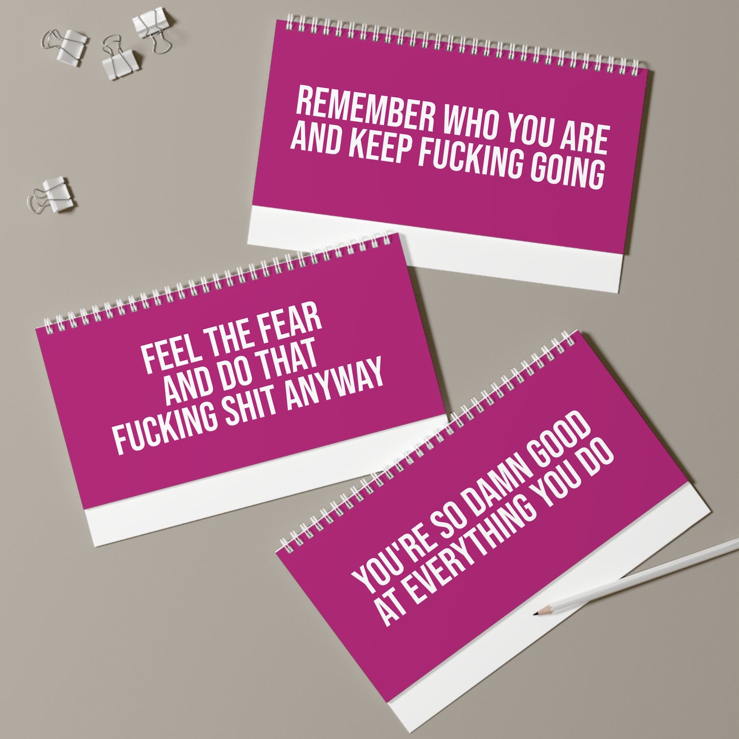 Motivational Desk Sign For Badass Beautiful Woman Pink AU