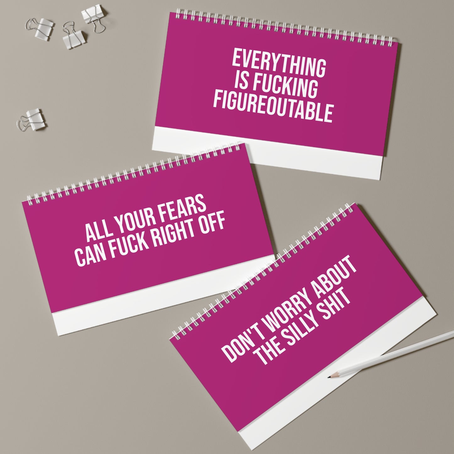 Motivational Desk Sign For Badass Beautiful Woman Pink AU