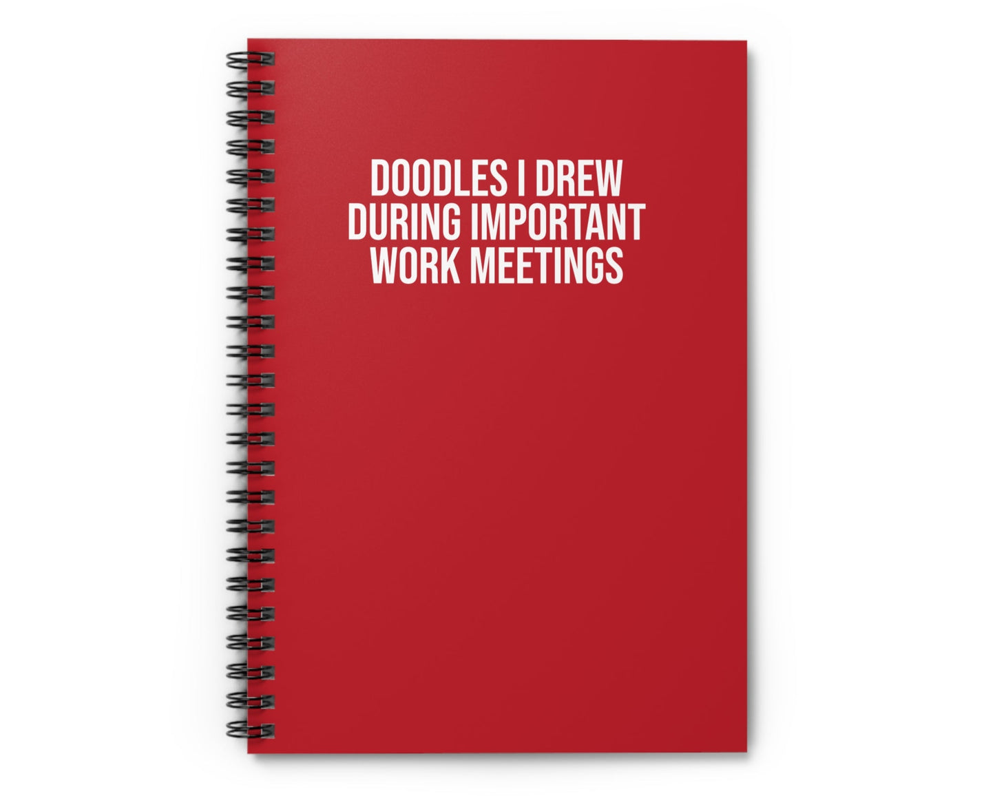 Dark red office notebook for sarcastic coworkers and corporate rebels
