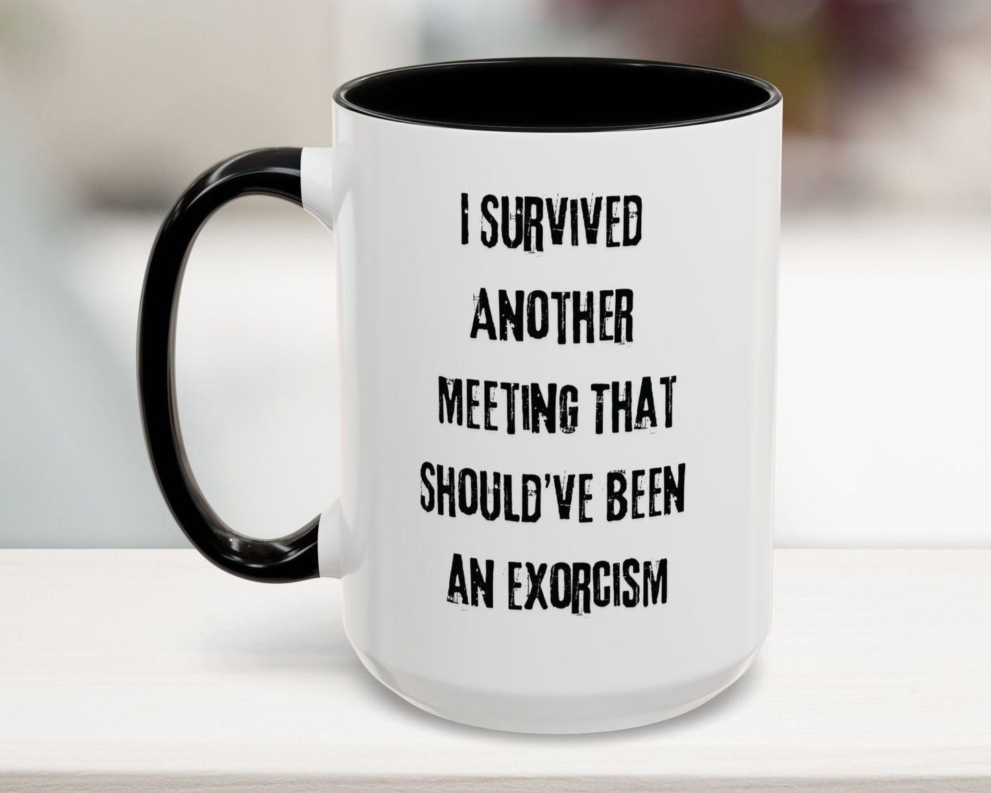 I survived another meeting halloween mug