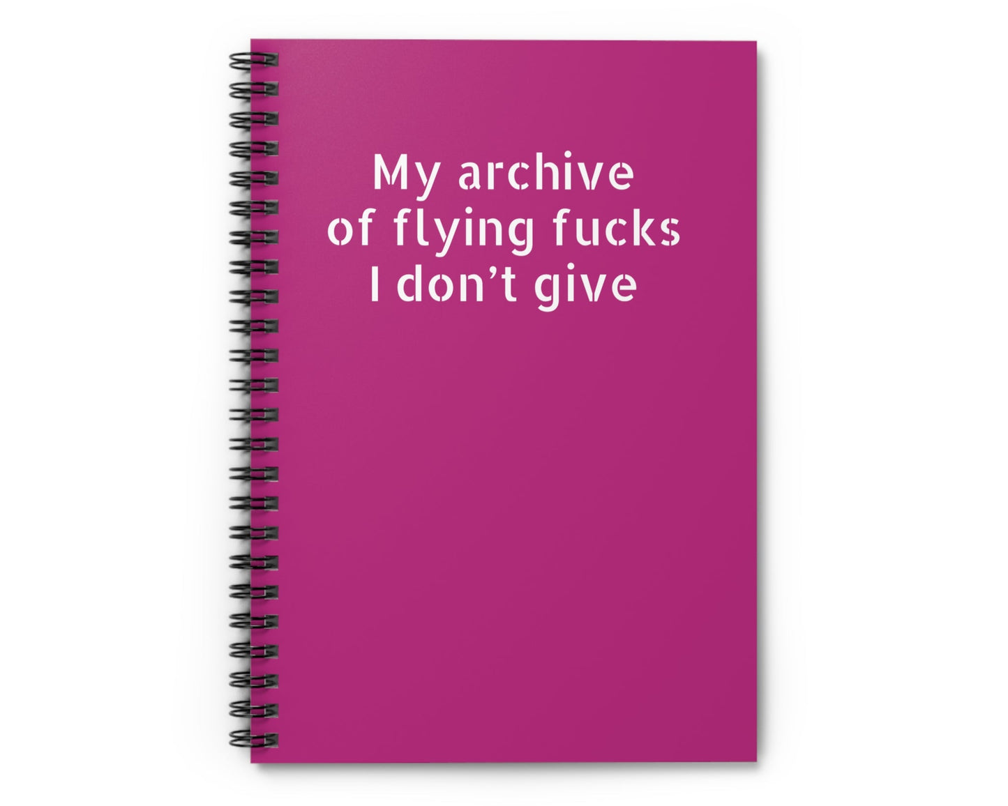 Pink funny office notebook with rude humor – ideal for overworked professionals