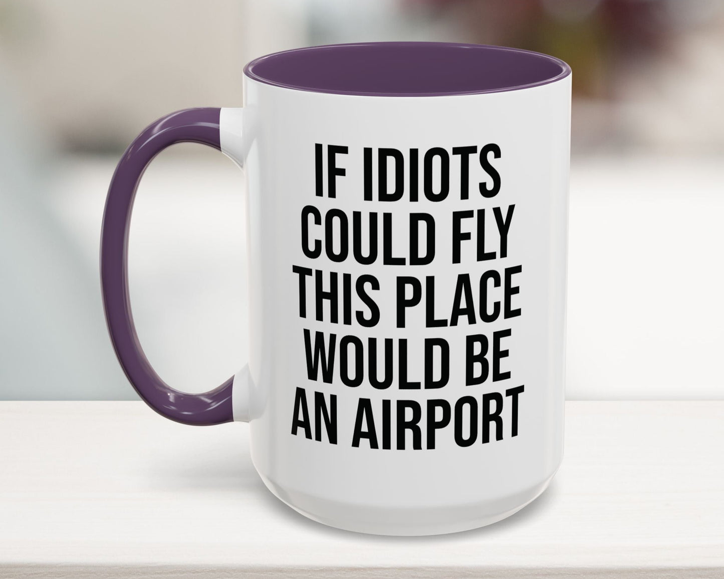 Sarcastic coffee mug 15oz purple