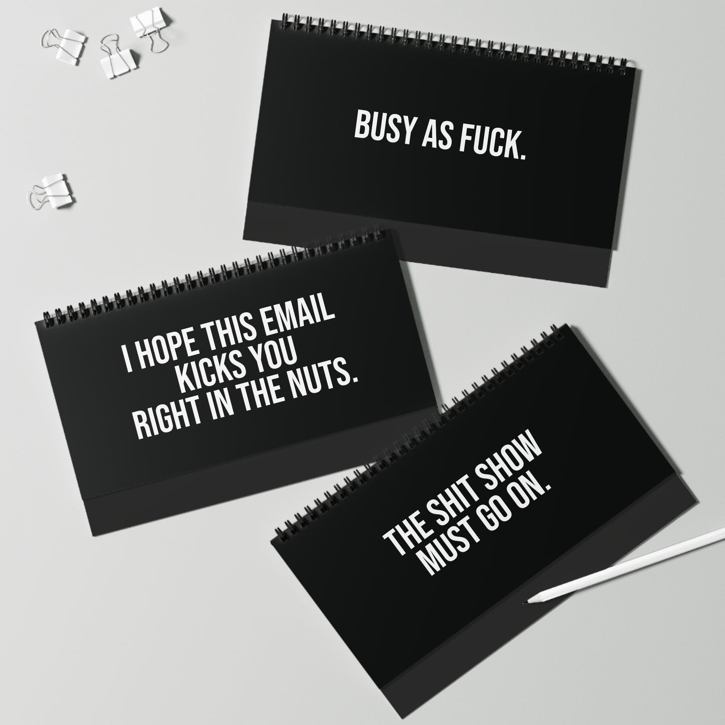 q4 close-up of desk flip sign – “Zero Filter Work Moods” series
