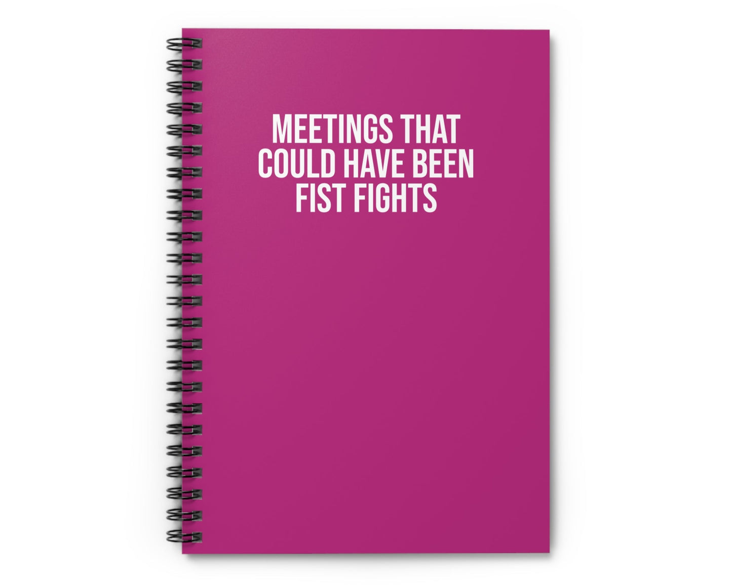 Pink funny notebook for office workers with sarcastic cover