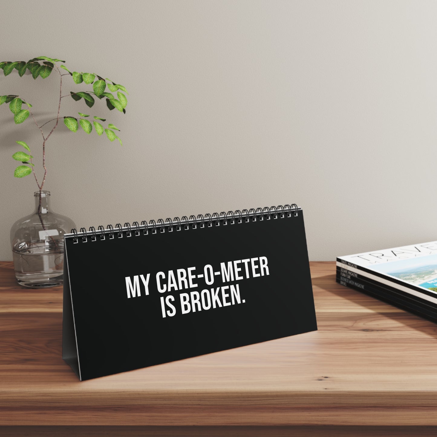 Lifestyle 2 “I’m on Mute for a Reason” desk flip sign