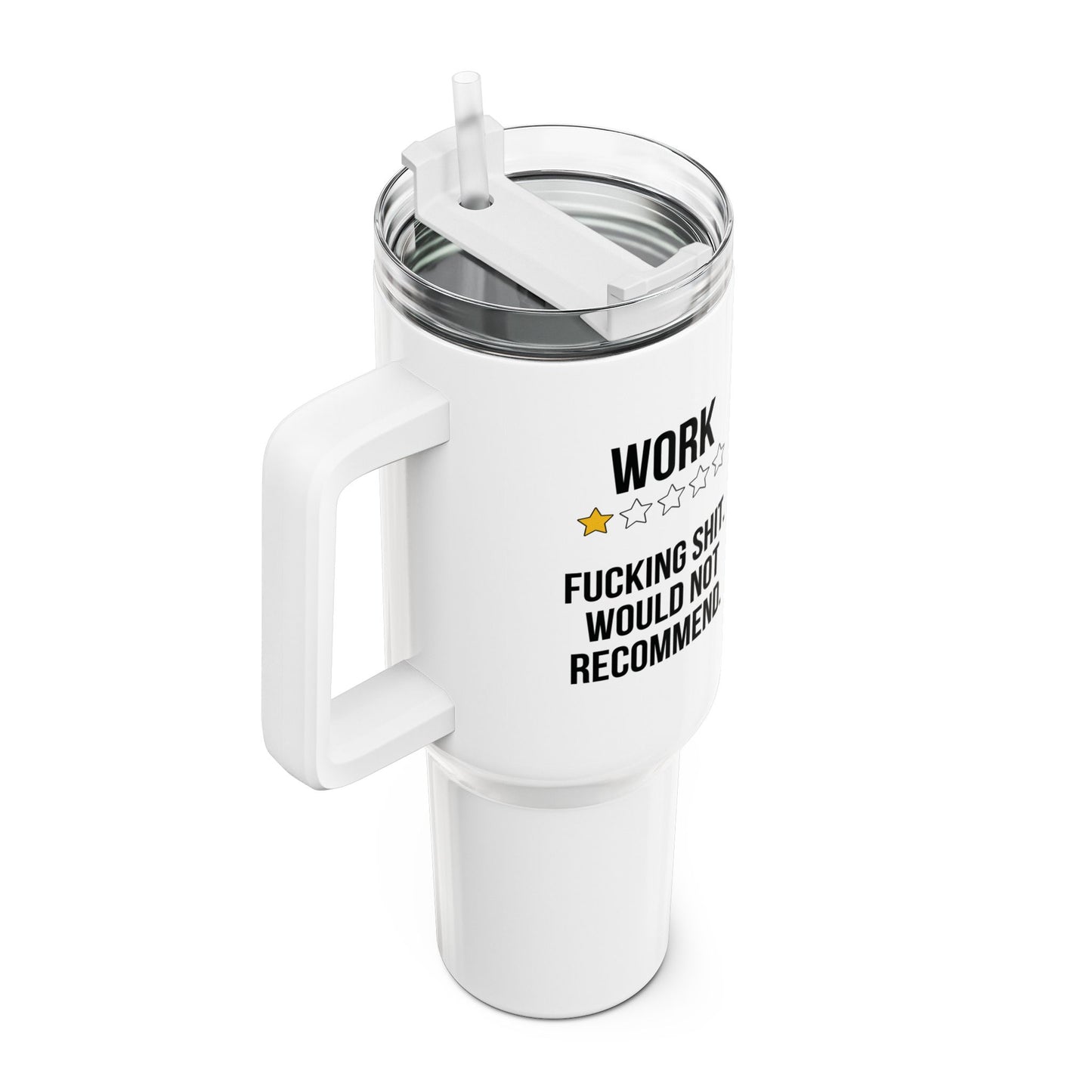 Hilarious profanity work tumbler, 40oz adulting humor – perfect for coworkers and burnout survival