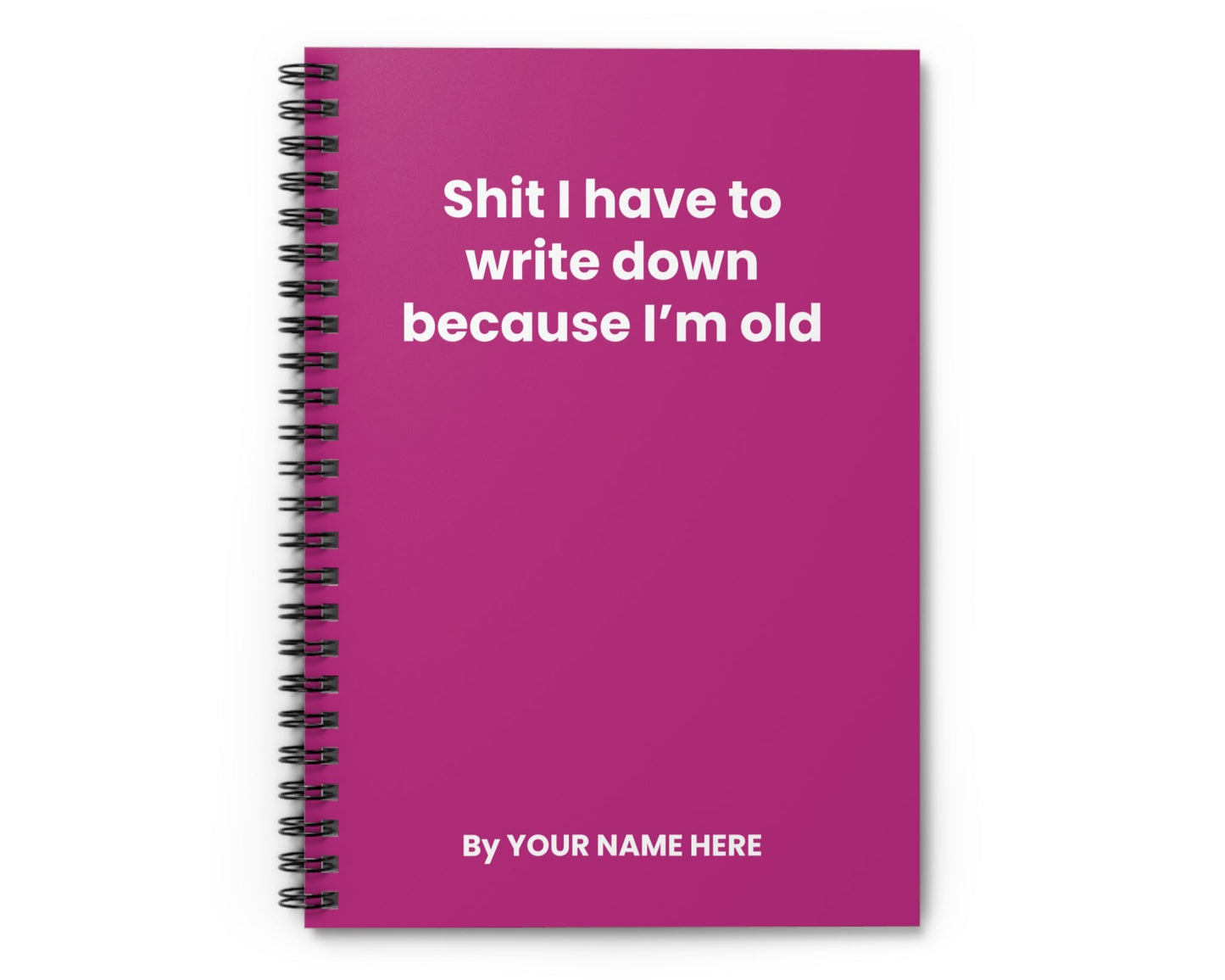 Pink office notebook for notes, to-do lists, and hilarious workplace sarcasm