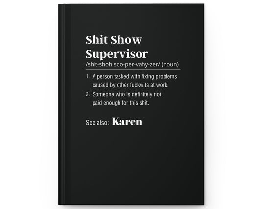 Black book with white text on a white background