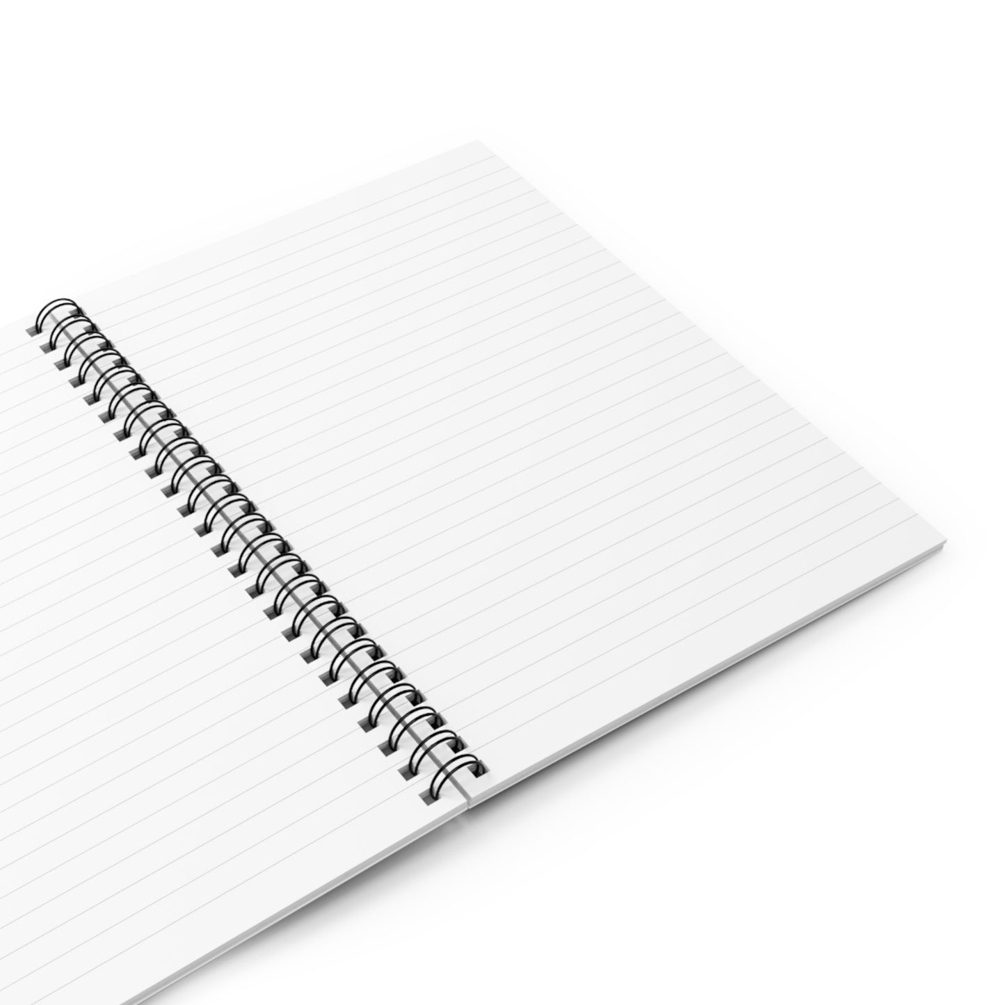 opened spiral notebook with