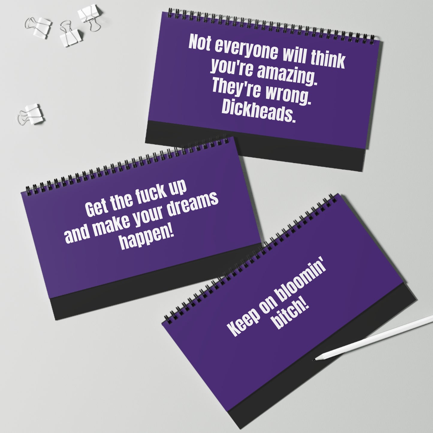 Desk sign panel Q1: ‘Straighten your f*cking crown’ confidence boost reminder
