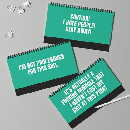 NOT TODAY! Unfiltered Desk Statuses Desktop Flip Sign