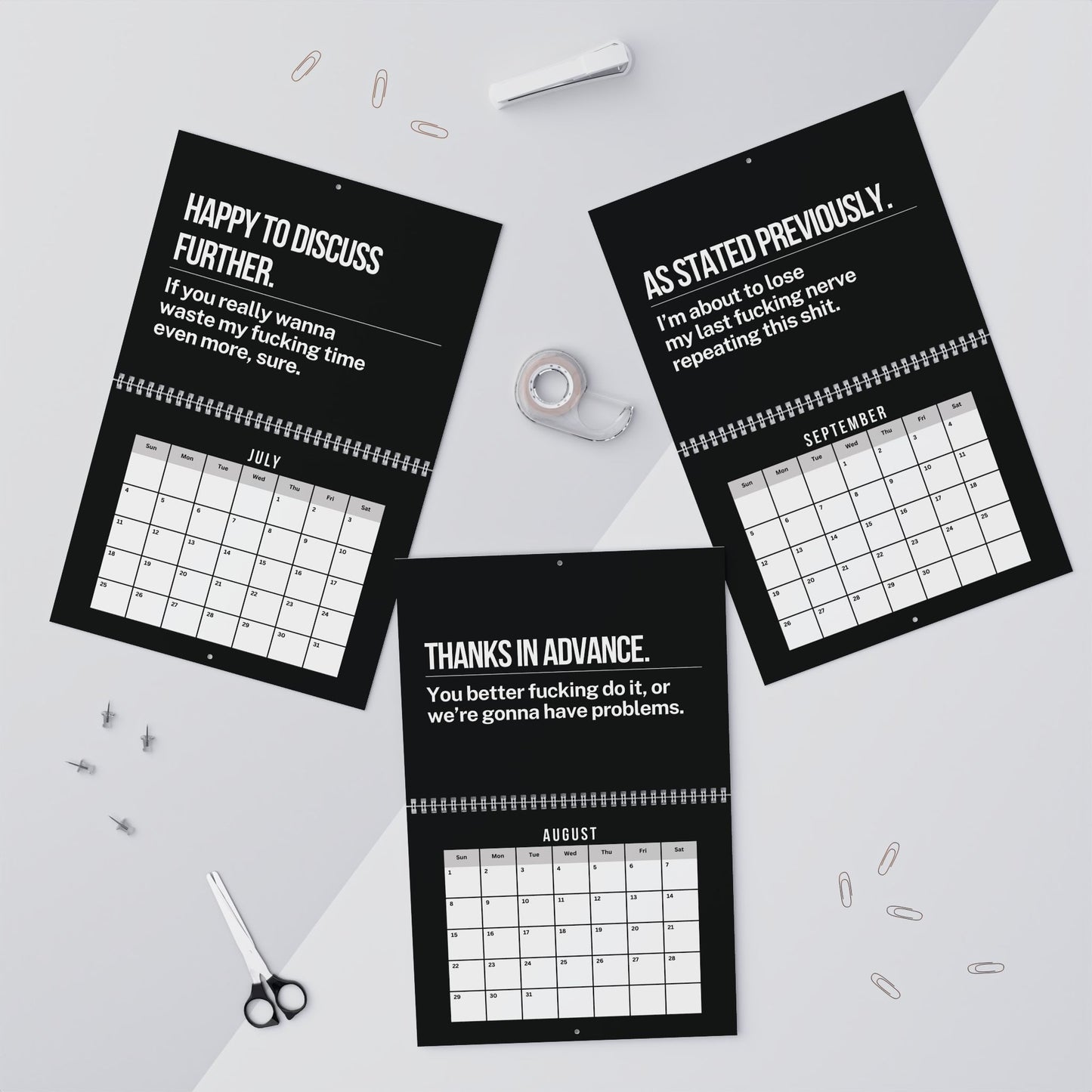2027 WALL Calendar Per My Last Email NSFW