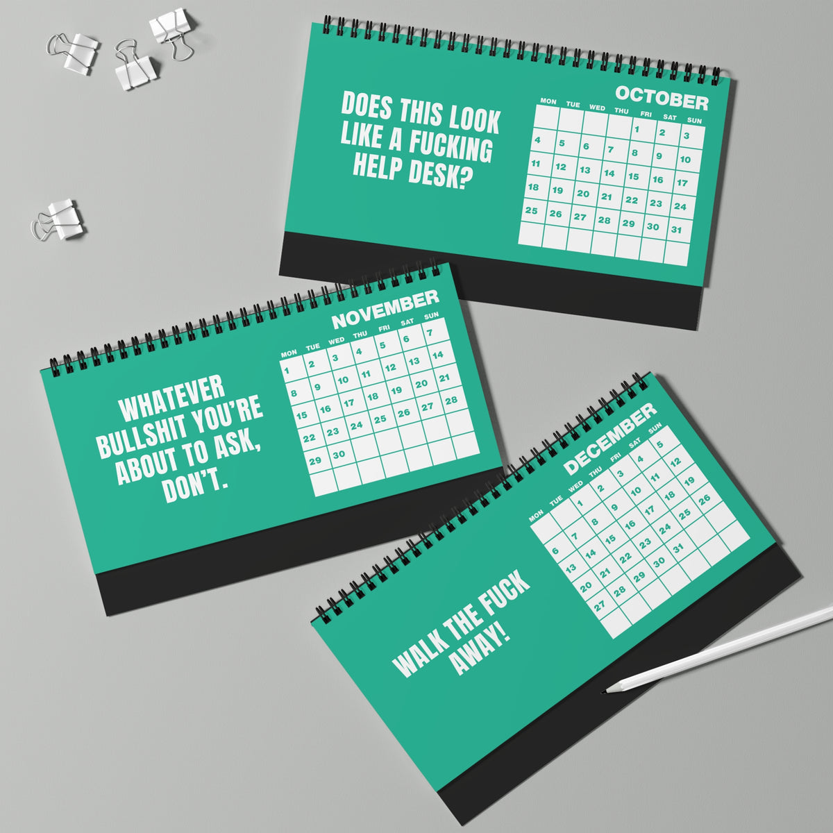 NOT TODAY! 2027 Unfiltered Desktop Calendar