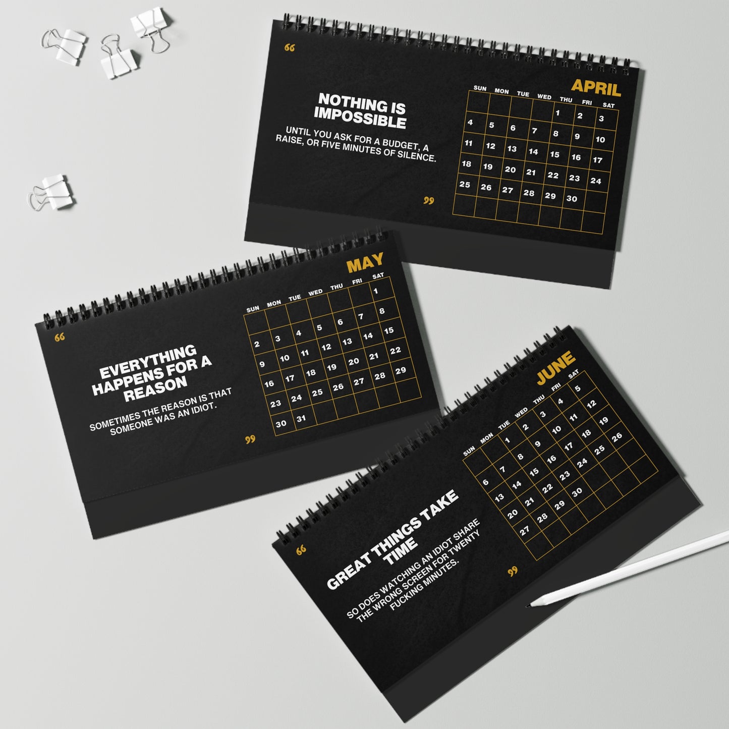 Honestly Toxic Corporate Motivation 2027 Desk Calendar