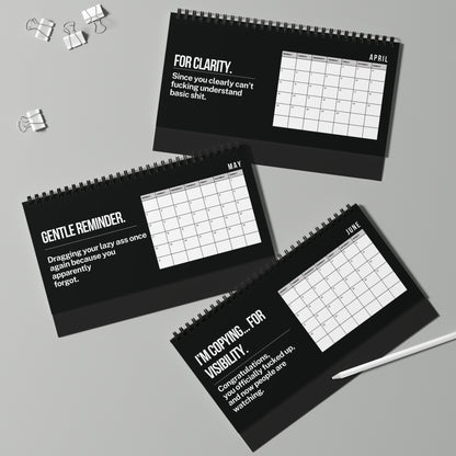 2027 Per My Last Email Desk Calendar Prof.