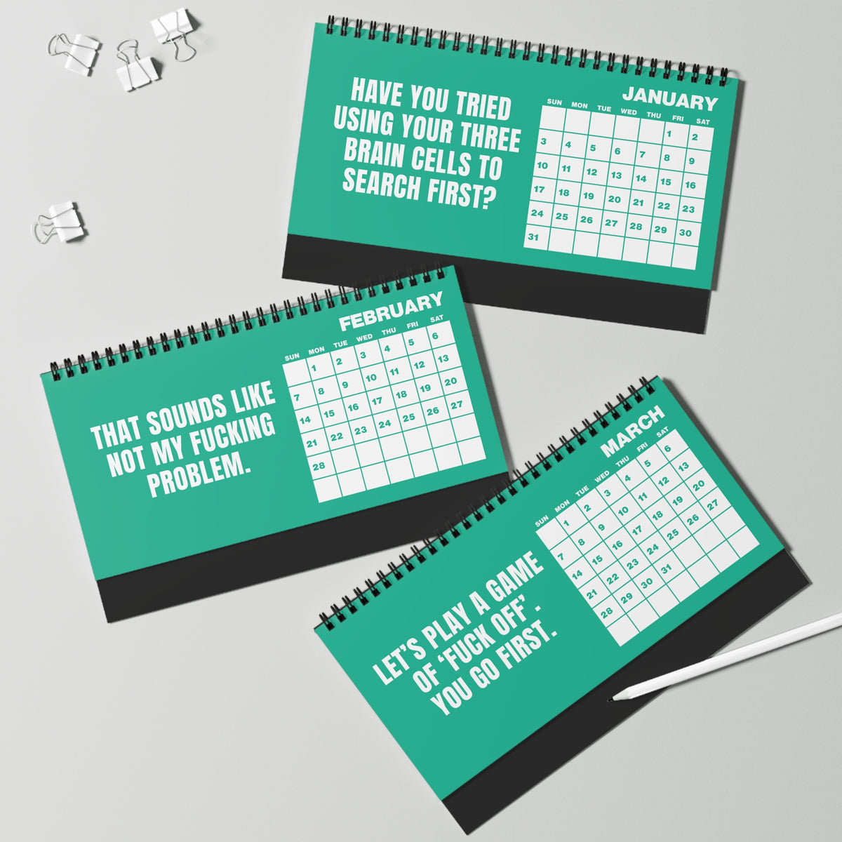 NOT TODAY! 2027 Unfiltered Desk Calendar