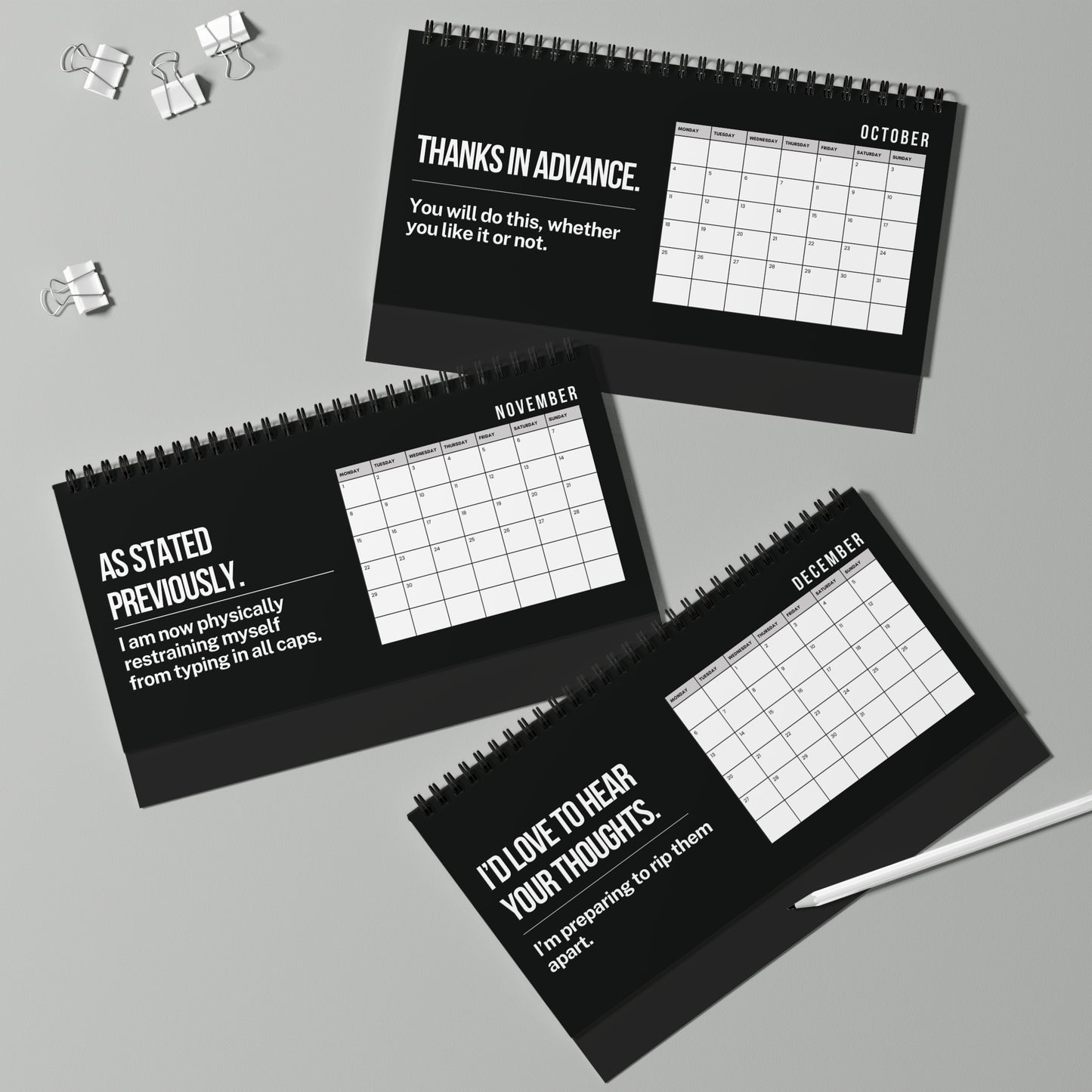 2027 Per My Last Email Desk Calendar SFW