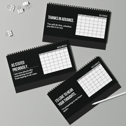 2027 Per My Last Email Desk Calendar SFW