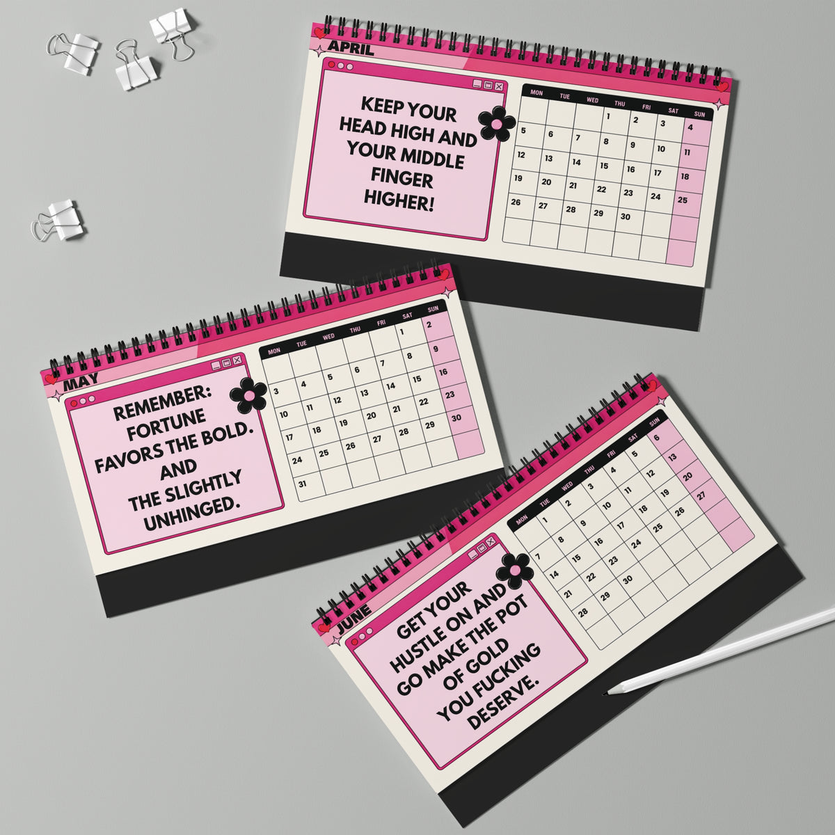 Ask You Inner Bitch 2027 Desktop Calendar