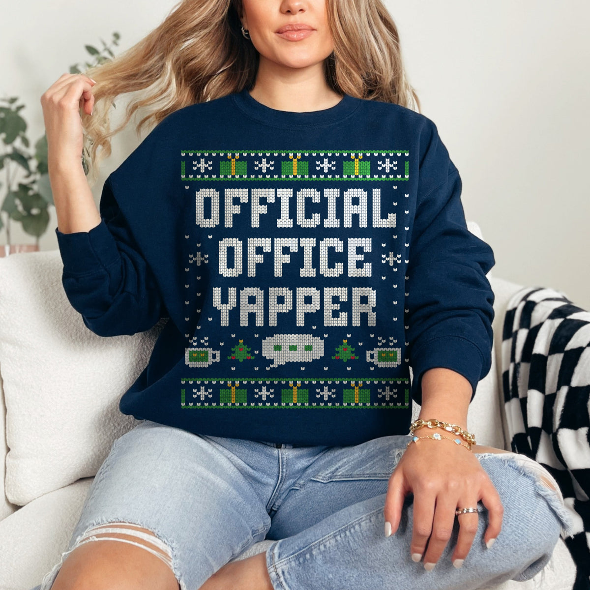 Official Office Yapper Unisex Ugly Christmas Sweater