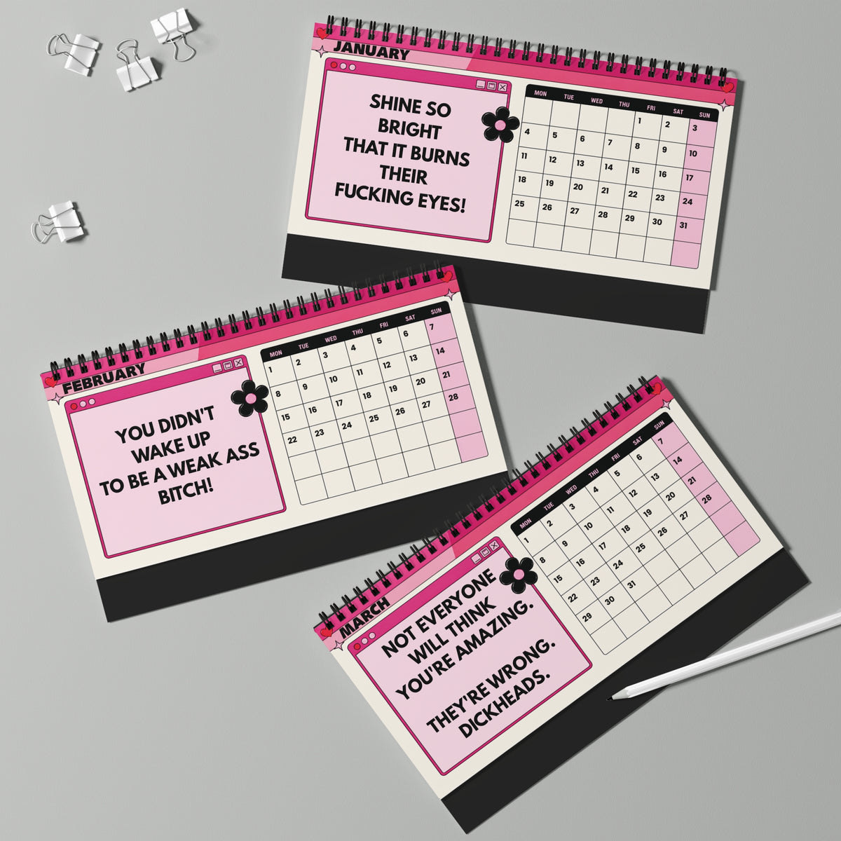 Ask You Inner Bitch 2027 Desktop Calendar