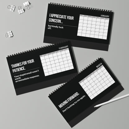 2027 Per My Last Email Desk Calendar Prof.