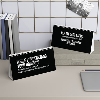 Per My Last Email Corporate Email Lingo Funny Translation Desk Sign AU