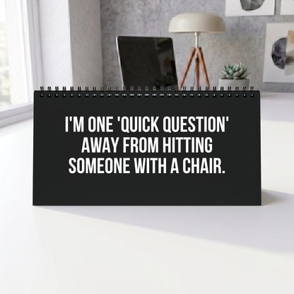 I’M ON MUTE FOR A REASON Desk Flip Sign CLEAN Version