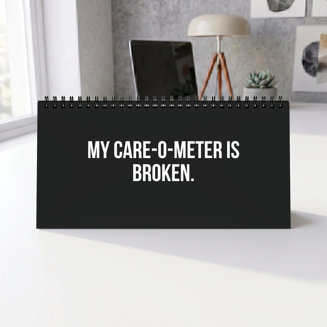 I’M ON MUTE FOR A REASON Desk Flip Sign CLEAN Version