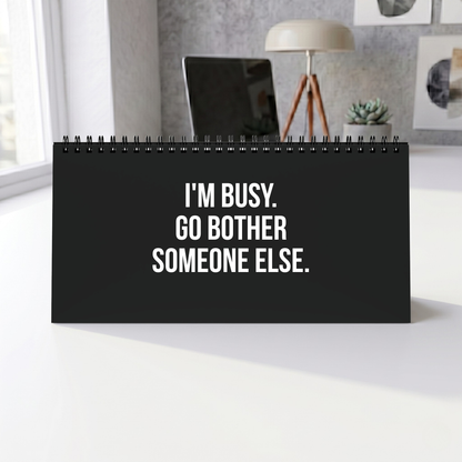 I’M ON MUTE FOR A REASON Desk Flip Sign CLEAN Version