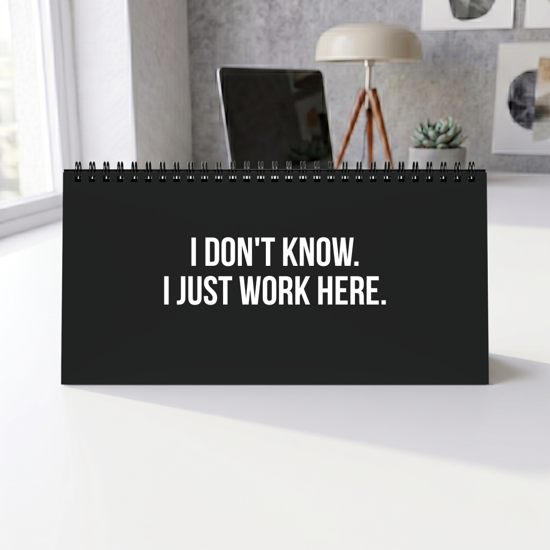 I’M ON MUTE FOR A REASON Desk Flip Sign CLEAN Version