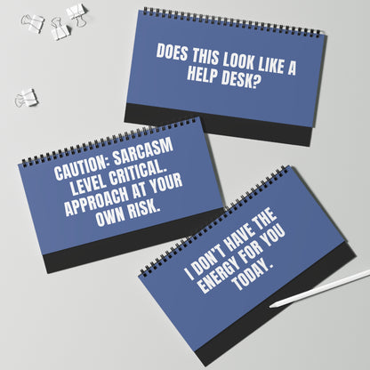 HR-Approved NOT TODAY! Sarcastic Statuses Desk Flip Sign