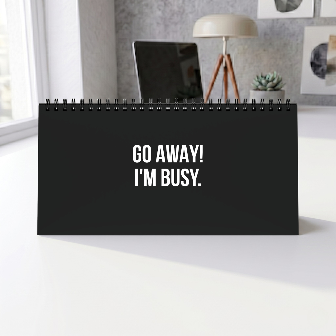 I’M ON MUTE FOR A REASON Desk Flip Sign CLEAN Version