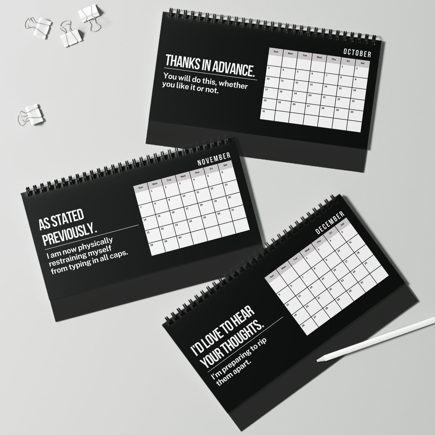 2027 Per My Last Email Desk Calendar CLEAN