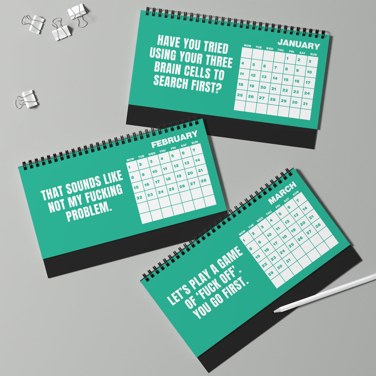 NOT TODAY! 2027 Unfiltered Desktop Calendar