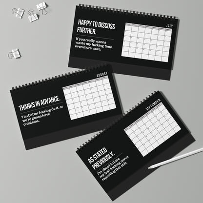 2027 Per My Last Email Desk Calendar Prof.