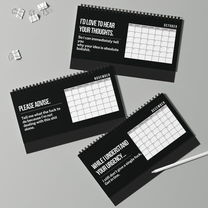 2027 Per My Last Email Desk Calendar Prof.