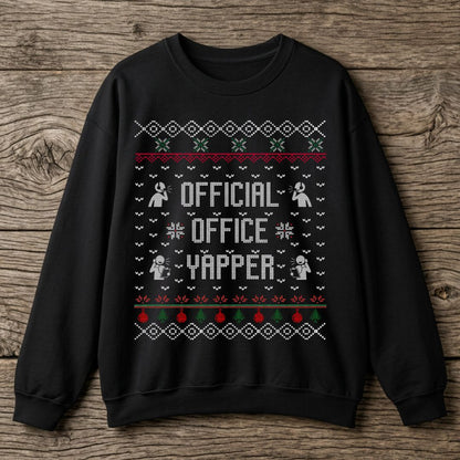 Official Office Yapper Unisex Ugly Christmas Sweatshirt