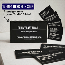 Per My Last Email Desk Flip Sign