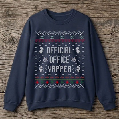 Official Office Yapper Unisex Ugly Christmas Sweatshirt