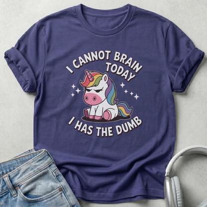 I Cannot Brain Today Unicorn Cotton T-Shirt