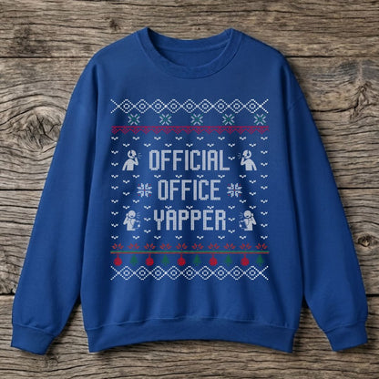 Official Office Yapper Unisex Ugly Christmas Sweatshirt