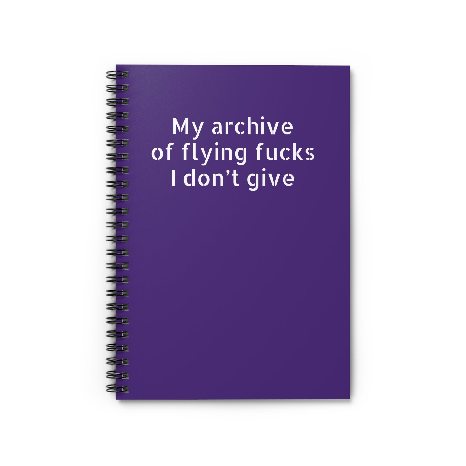 Purple spiral-bound snarky notebook for work besties and corporate rebels