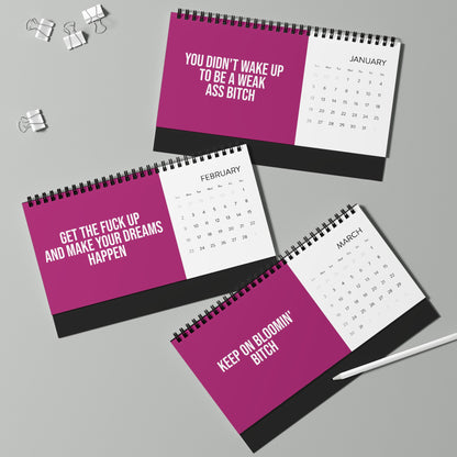 Funny sweary desk calendar for women in corporate life and business