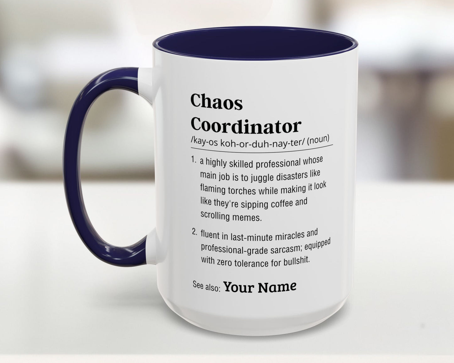 personalizable custom chaos coordinator mug