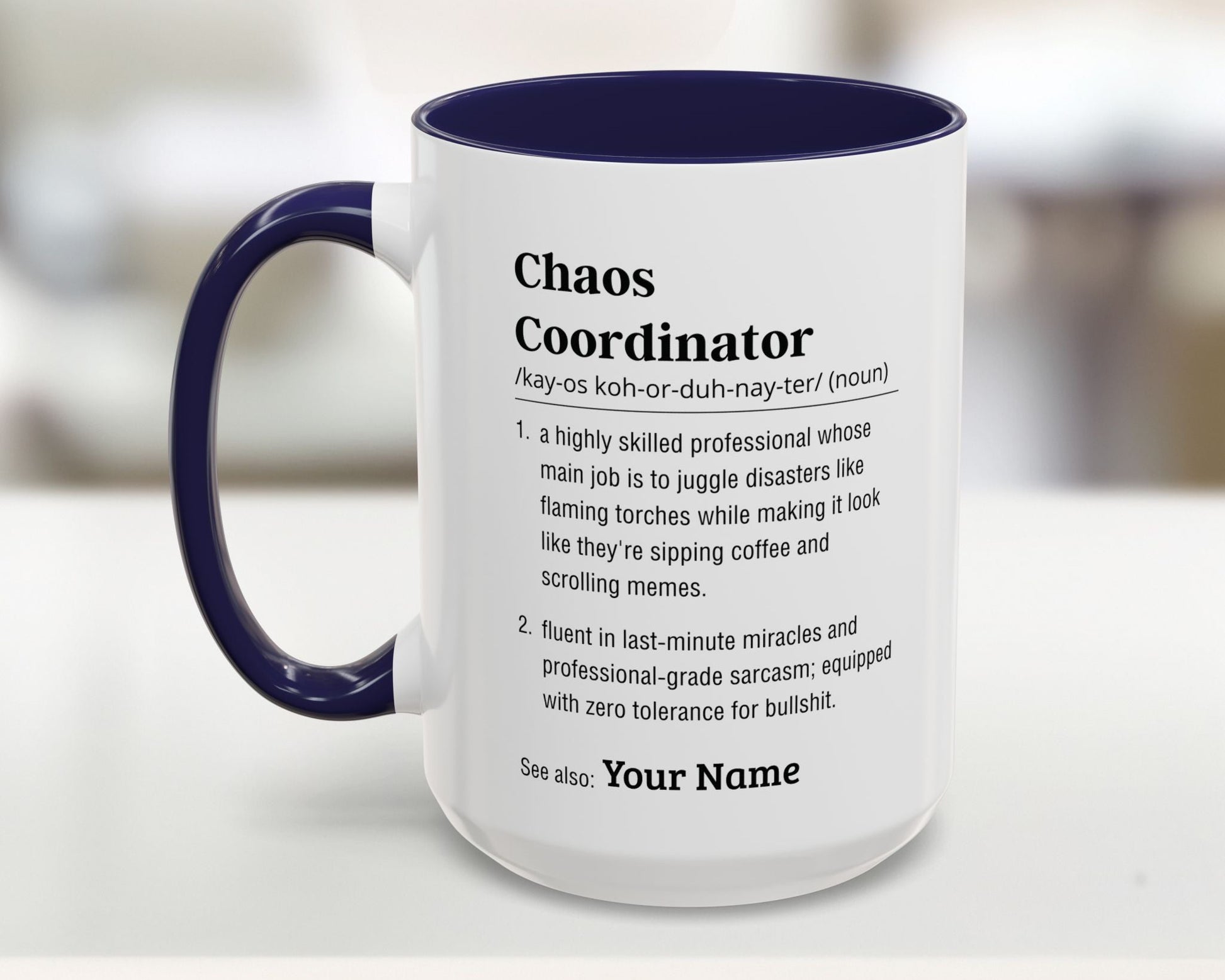 personalizable custom chaos coordinator mug