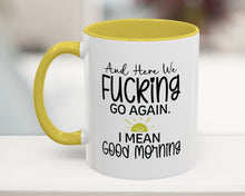 Yellow 11oz funny work mug – start your day with sarcasm and coffee
