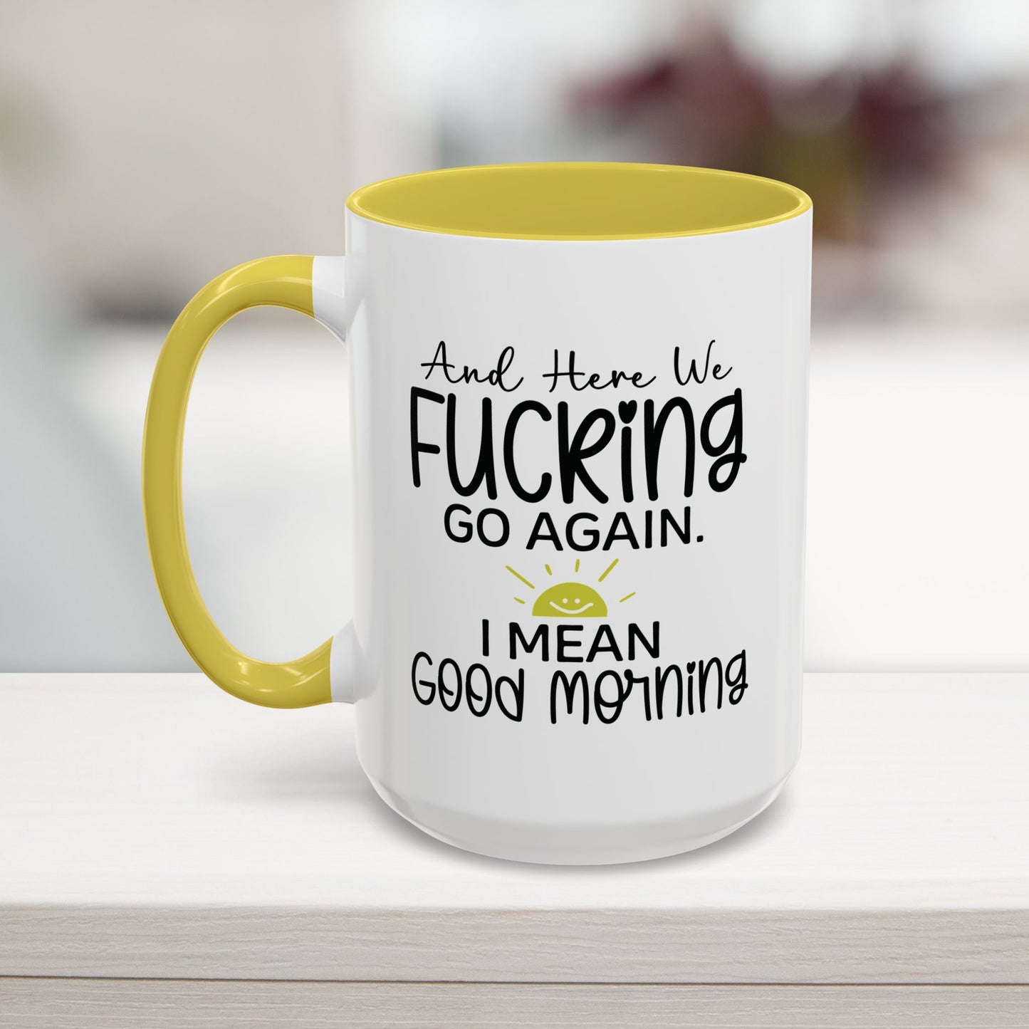 Yellow 15oz sarcastic office mug – the ultimate workplace gag gift