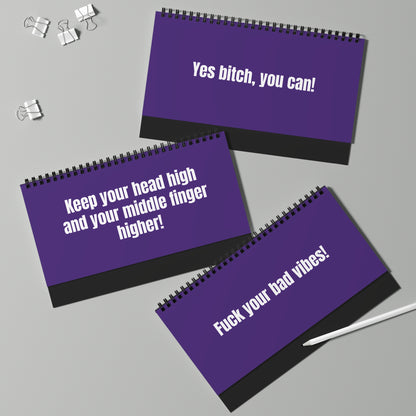 Funny black desk sign reading ‘Straighten Your F*cking Crown’ q2