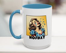 Light blue 15oz office humor coffee cup – retro meme-inspired work mug